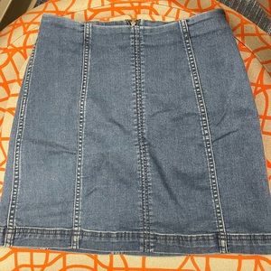 Free People denim mini skirt